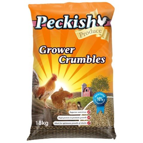 Peckish Poultry Grower Crumbles 18kg feed bag