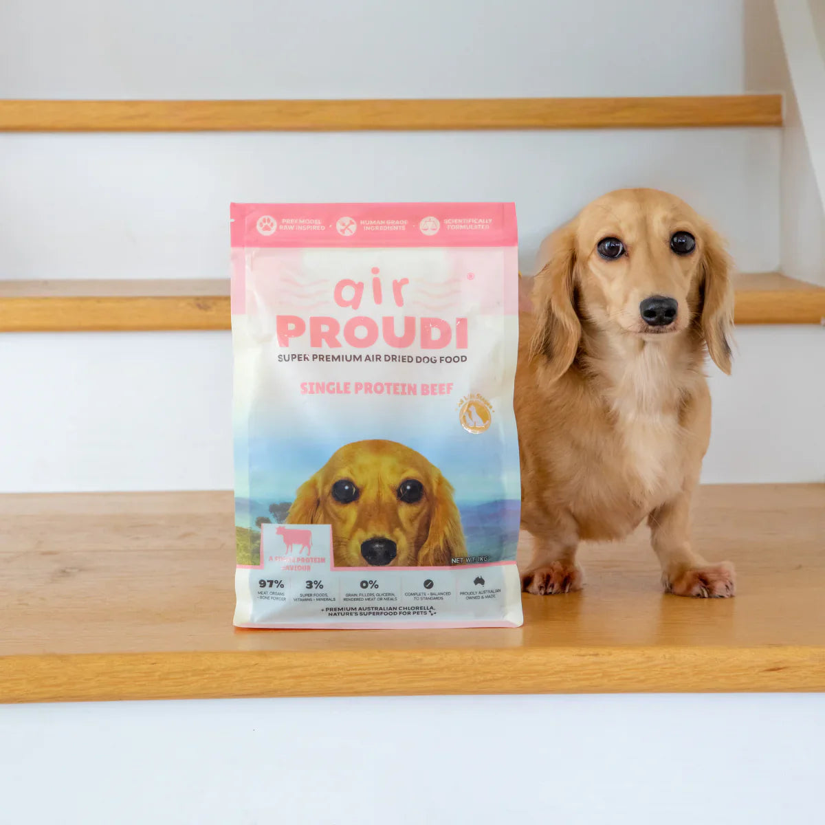 Proudi - Air Dried Dog Food Single Protein Beef Super Premium Complete Meal
