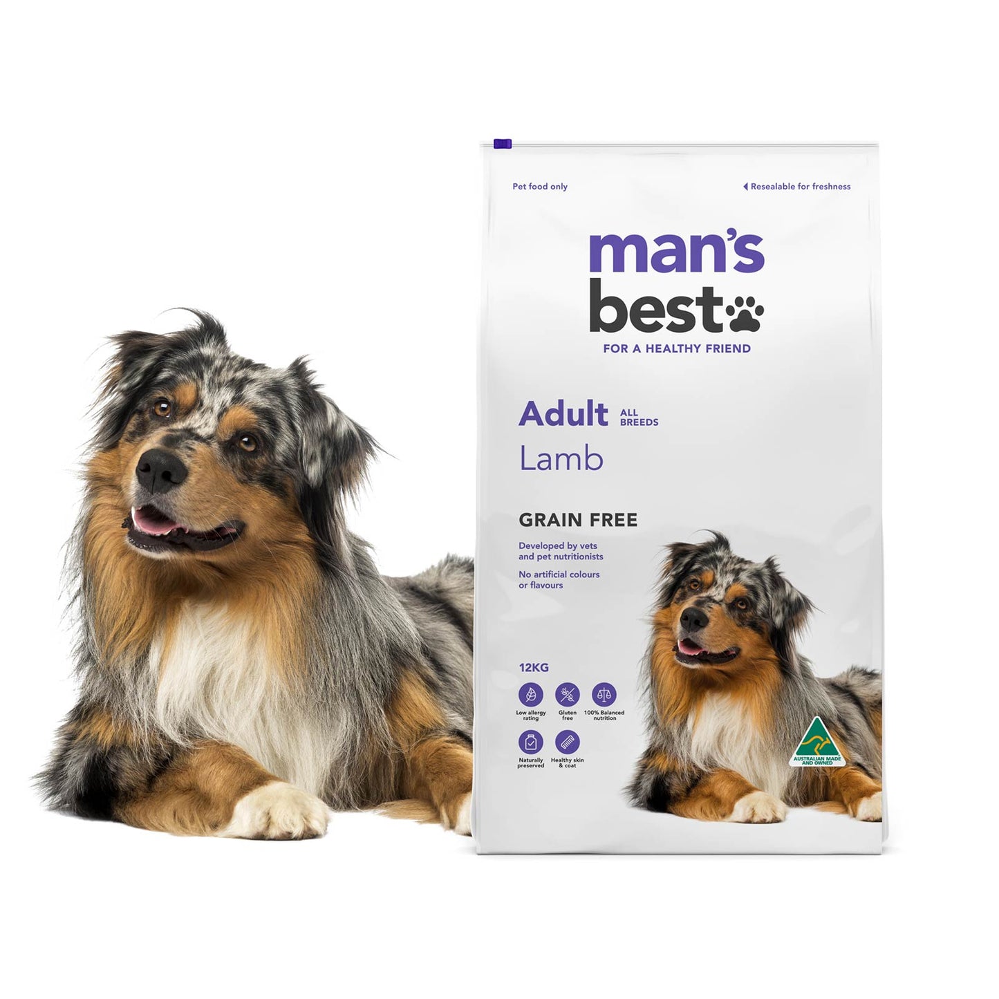Man's Best – Adult Dog – GRAIN FREE – Lamb