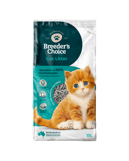 Fibrecycle Breeders Choice Cat Litter 15L bag