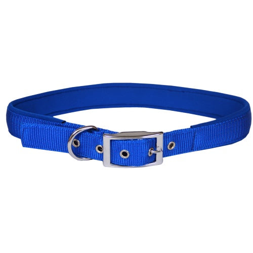 Beau Pets blue neoprene dog collar