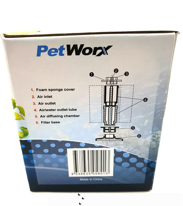 Pet Worx Aquarium Sponge Filter set up inside a fish tank