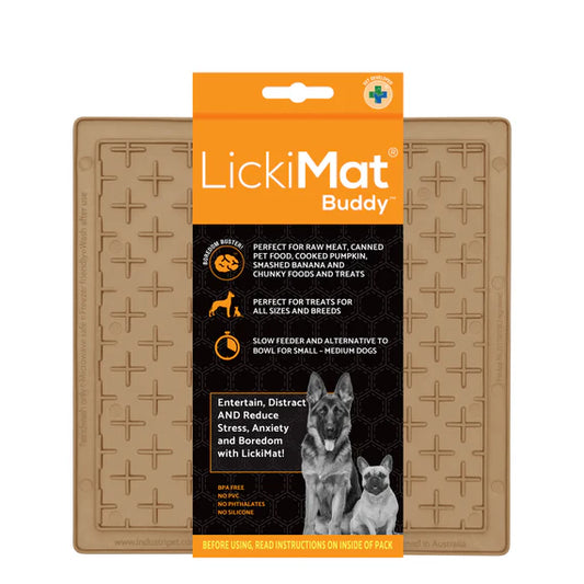 LickiMat Pastel Buddy in coffee colour, product shot