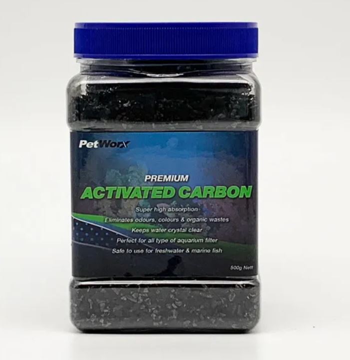 Pet Worx Premium Activated Carbon aquarium filter media packaging