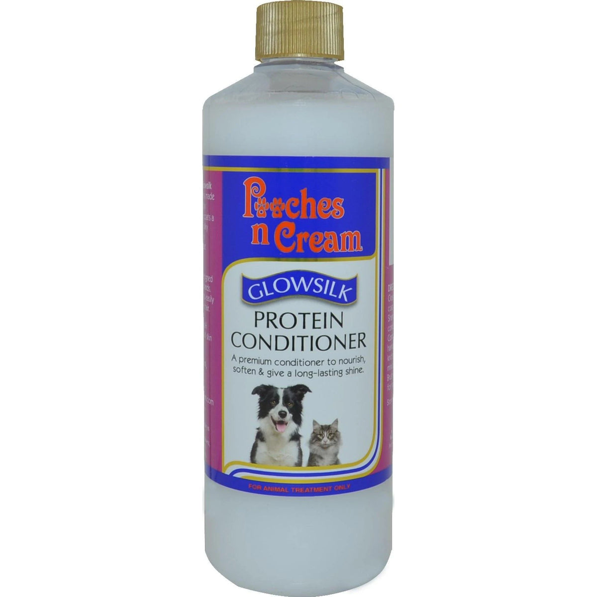 Pooches n Cream Glowsilk Protein Conditioner bottle for dogs