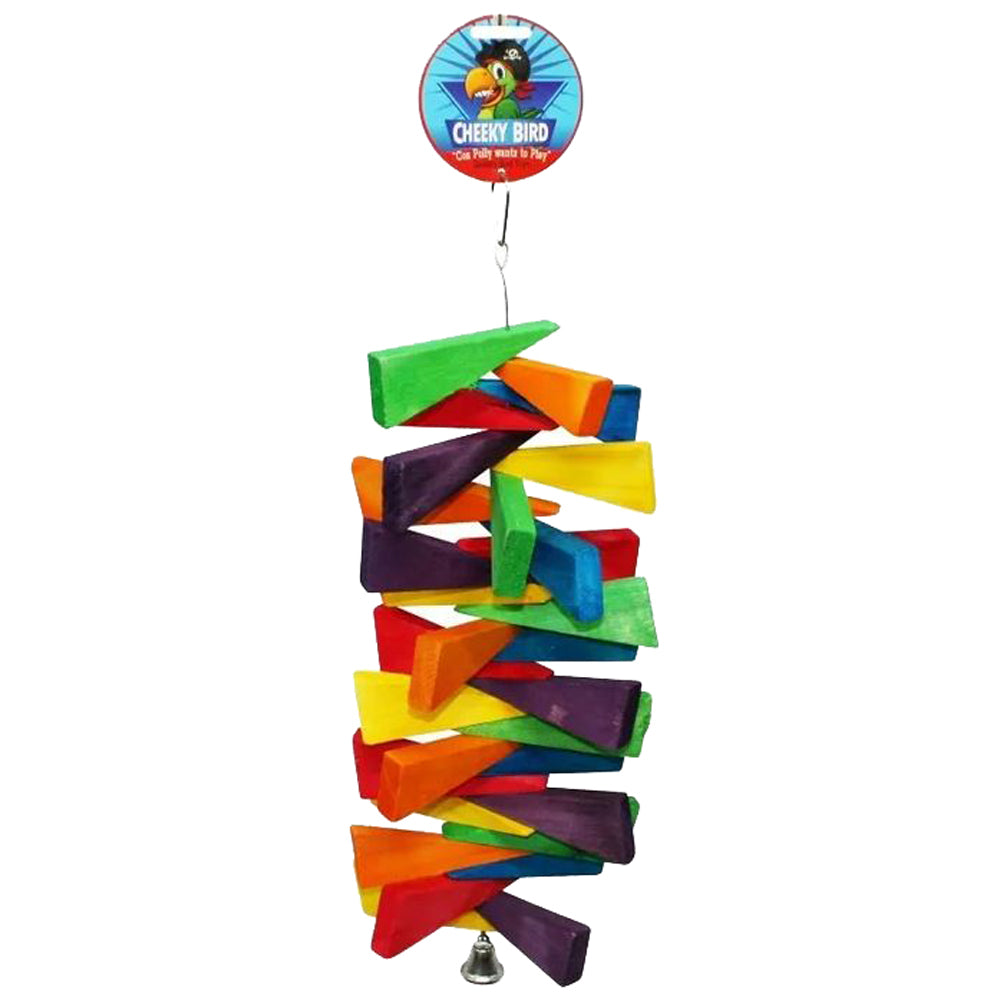 Cheeky Bird triangle spiral hanging cage toy
