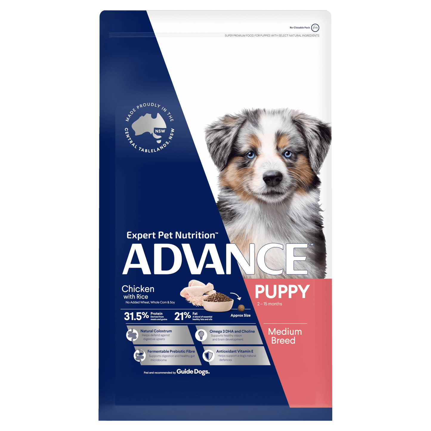 Advance Dog Food for Puppy Medium Breed Chicken Flavour