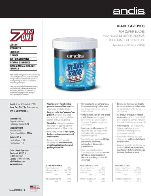 Andis – Maintenance – Blade Care Plus Dip Jar – 473ml
