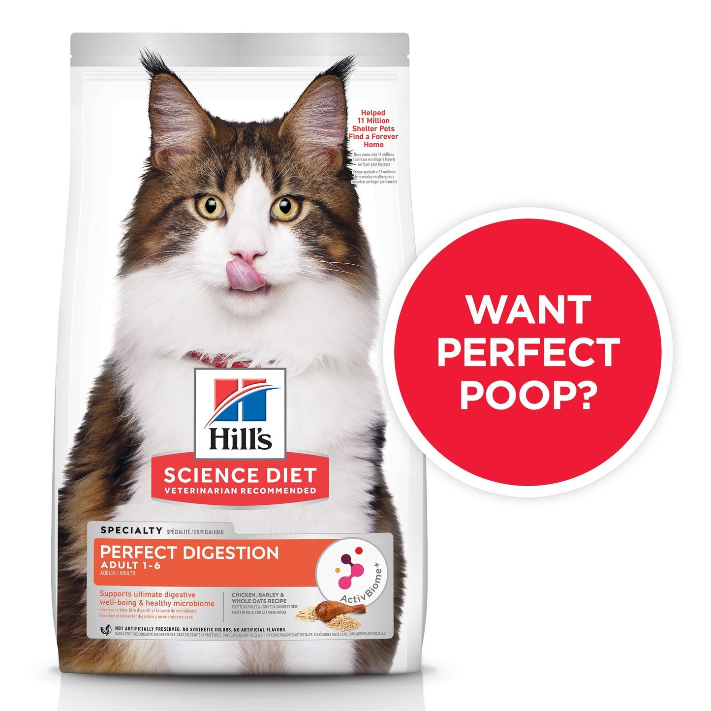 Hill's – Science Diet – Adult Cat (1-6) – Perfect Digestion