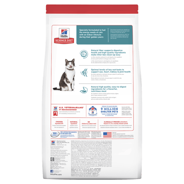 Hill's – Science Diet – Adult Cat (11+) – Indoor