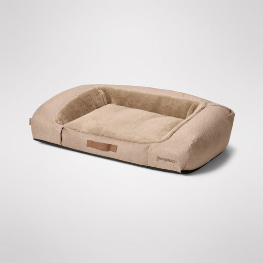 MiniJumbuk Sleep Calm Couch Dog Bed – Fawn Luxury Bolster Bed