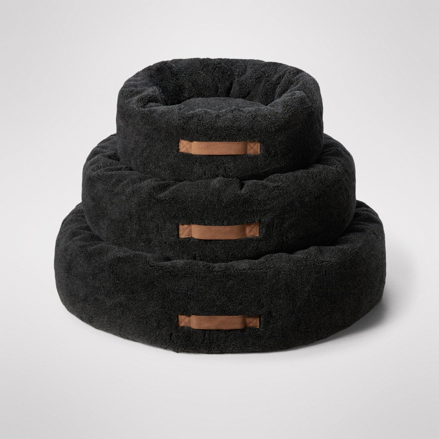 MiniJumbuk Sleep Calm Oasis Dog Bed – Storm Grey Calming Donut Bed