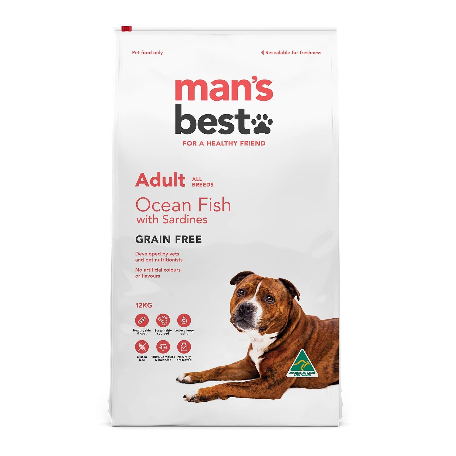 Man's Best – Adult Dog – GRAIN FREE – Ocean Fish with Sardines