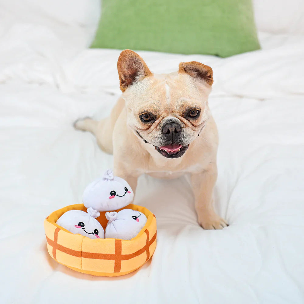 Hugsmart Food Party Soup Dumplings Dog Toy Set