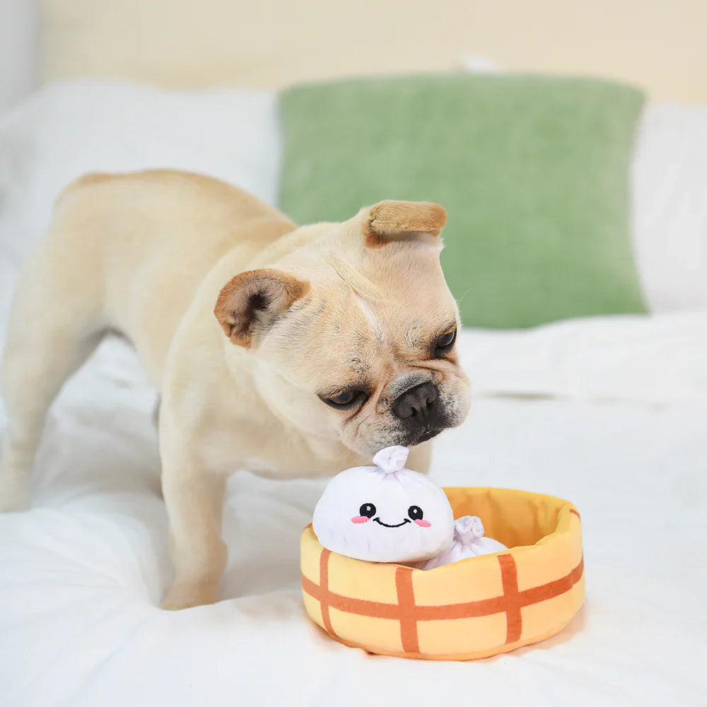 Hugsmart Food Party Soup Dumplings Dog Toy Set