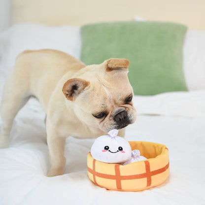 Hugsmart Food Party Soup Dumplings Dog Toy Set
