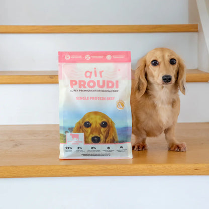 Proudi - Air Dried Dog Food Single Protein Beef Super Premium Complete Meal