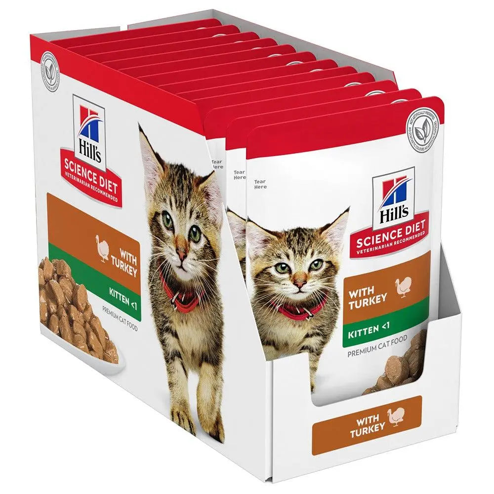 Hill’s Science Diet Kitten Turkey wet food pouch front