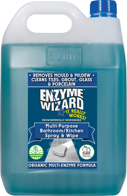 Enzyme Wizard Bathroom Kitchen cleaner 5 litre container