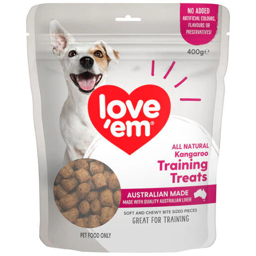 Love'Em Training Treats packaging front