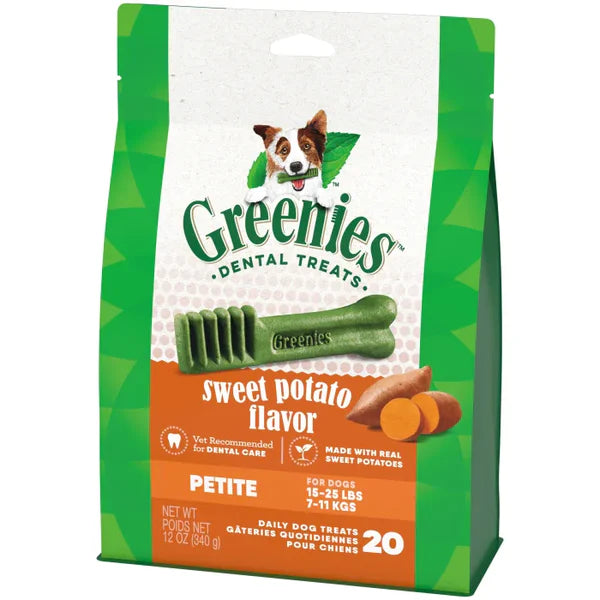 Close-up of a Greenies Sweet Potato dental chew texture