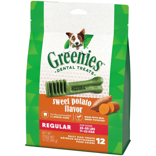 Greenies Sweet Potato Dental Treats shown out of packaging