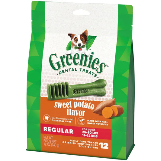 Greenies Sweet Potato Dental Treats shown out of packaging