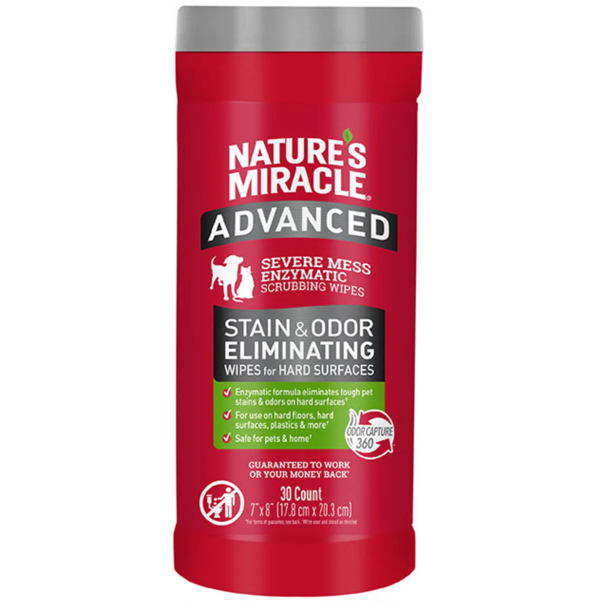 Nature's Miracle Advanced Stain & Odour Eliminating Wipes container