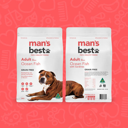 Man's Best – Adult Dog – GRAIN FREE – Ocean Fish with Sardines