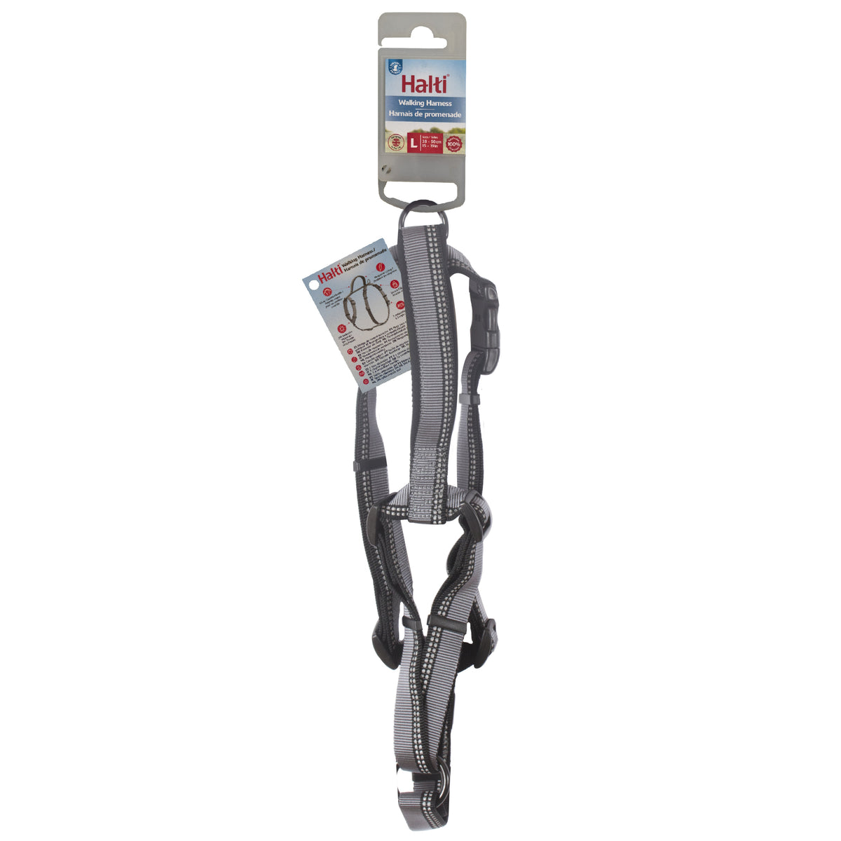 Halti Walking Harness black retail packaging