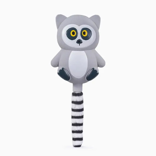 Hugsmart Jungle Tails Lemur Dog Toy – Latexplus latex body with crinkle plush tail