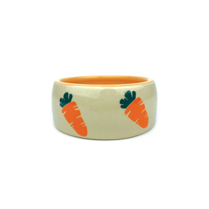 Pipsqueak ceramic carrot bowl, front view