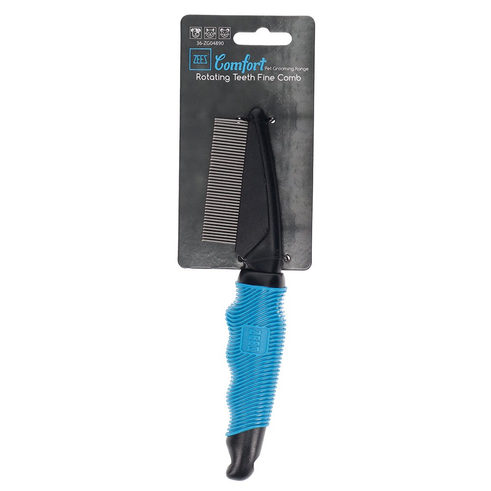 Rotating Teeth Fine Pets Comb – Comfort