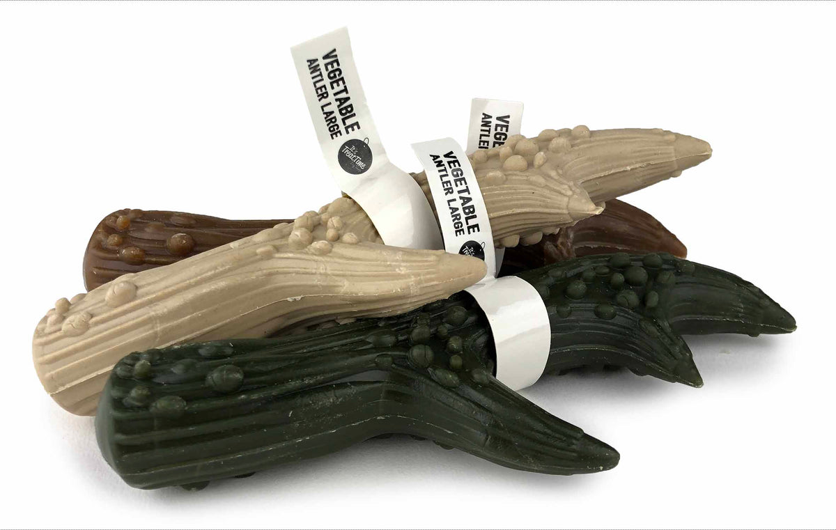 It’s Treat Time Vegetable Antler Large ingredients and back of pack