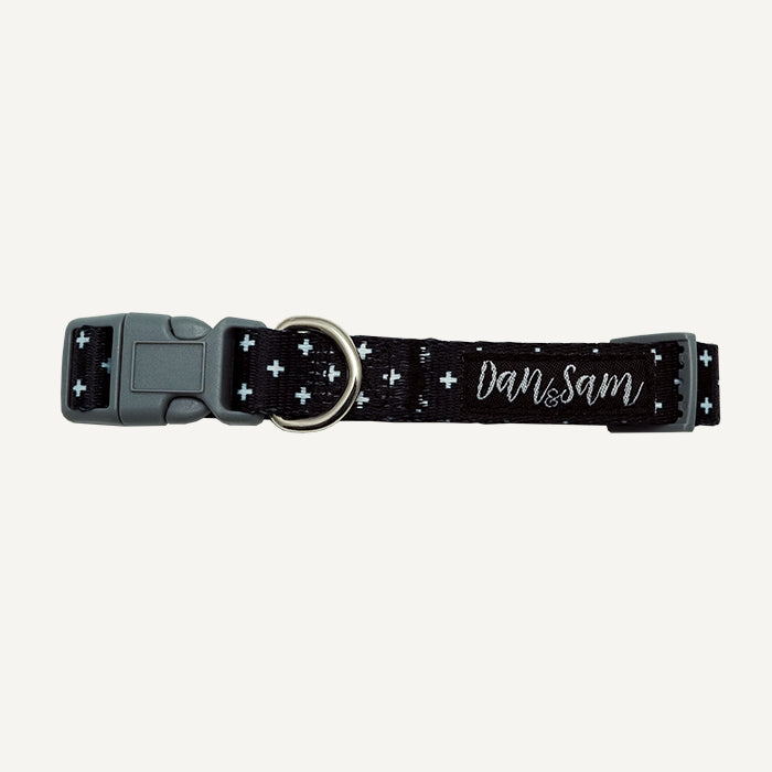 Dan & Sam Crossways patterned dog collar