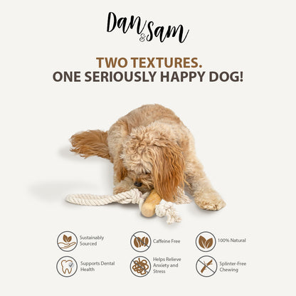 Dan and Sam coffee wood rope toy lifestyle