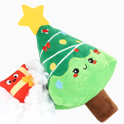 Hugsmart Happy Woofmas Christmas Tree dog toy close-up of texture