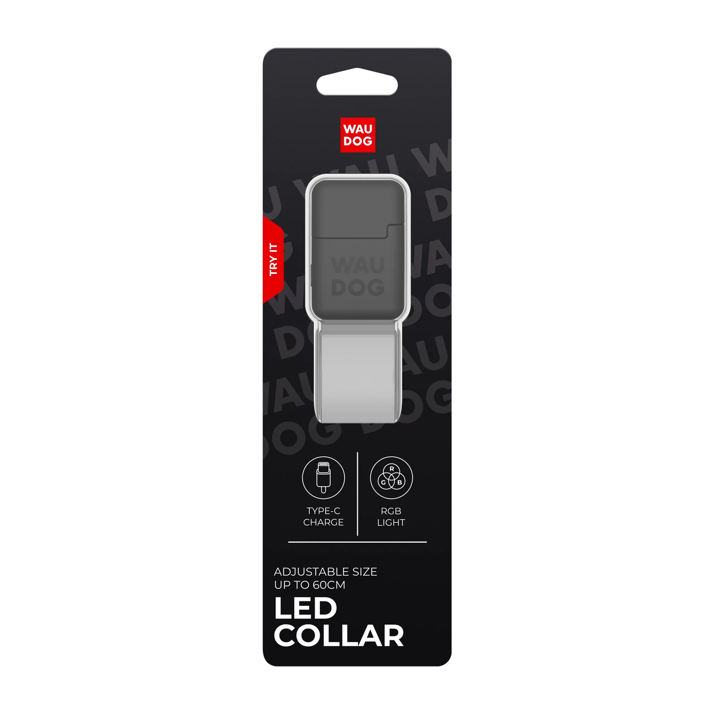 WAUDOG LED Collar - Rechargeable RGB Light-Up Dog Collar for Night Safety product image 1