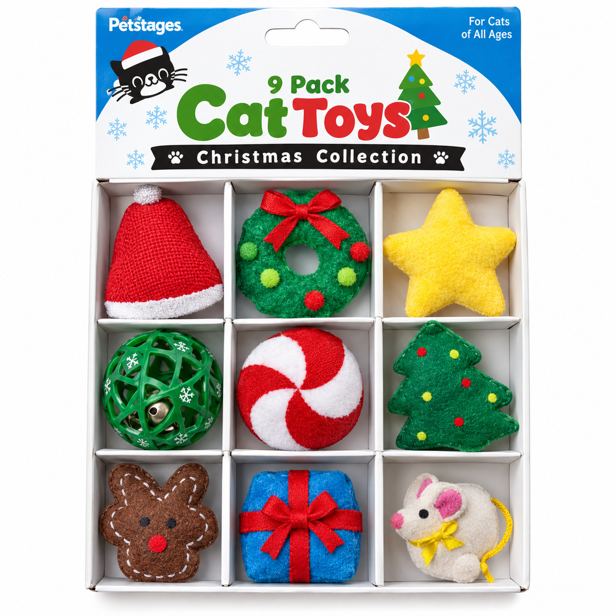 Patchwork Pet Christmas Cat Toy Box