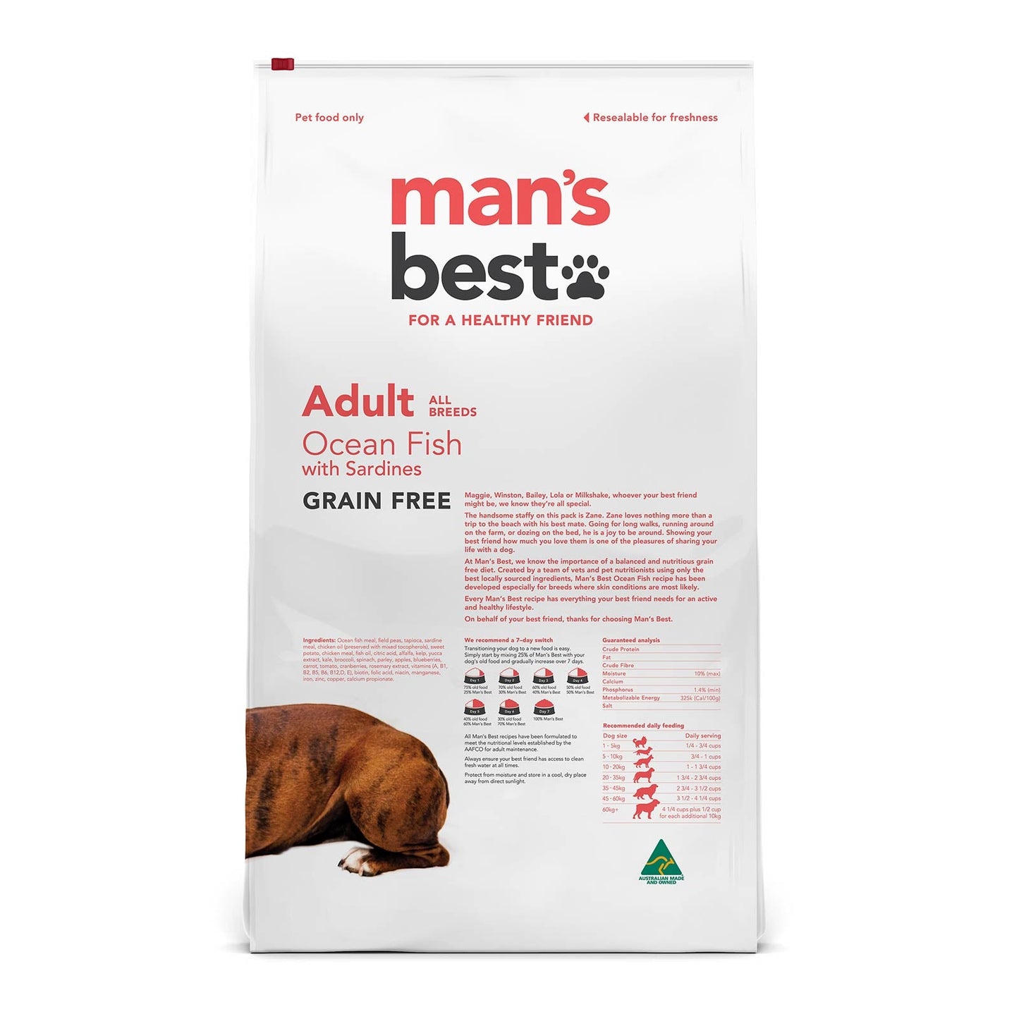 Man's Best – Adult Dog – GRAIN FREE – Ocean Fish with Sardines