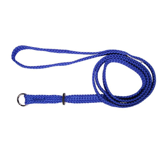 Beau Pets blue nylon single choker lead for dogs