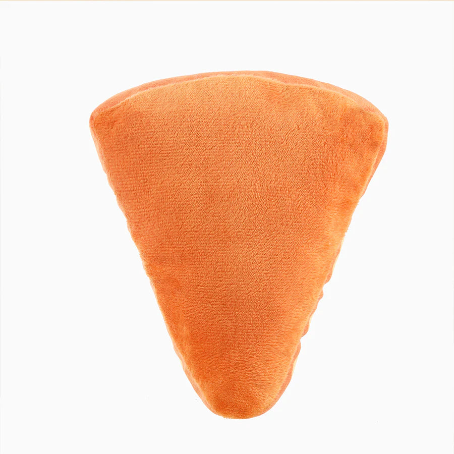 Hugsmart Food Party Pizza Dog Toy – treat pocket detail