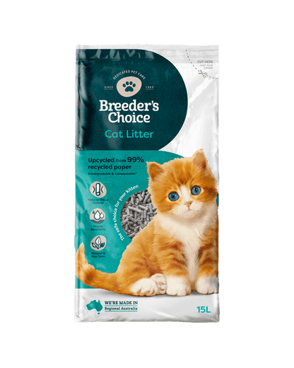 Fibrecycle Breeders Choice Cat Litter 15L bag