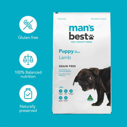 Man's Best – Puppy – GRAIN FREE – Lamb