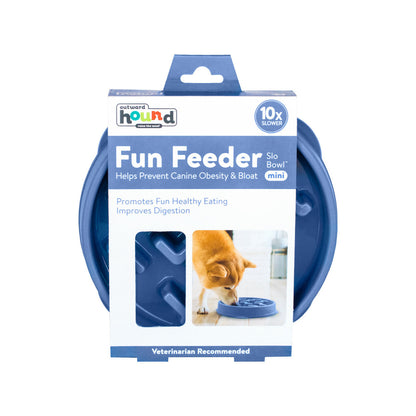 Outward Hound Fun Feeder Slo Bowl Mini maze pattern close-up
