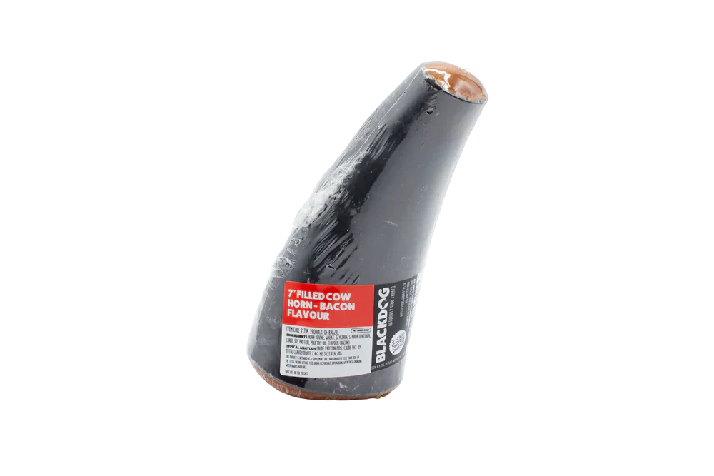 Blackdog – Filled Cow Horn – Bacon Flavour