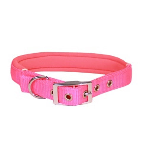 Beau Pets pink neoprene dog collar