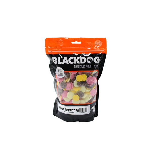 Blackdog Mixed Yoghurt Drops dog treat bag