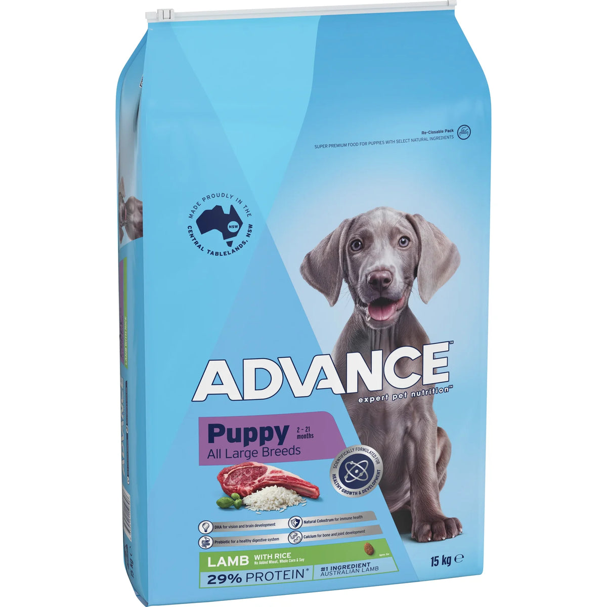 Advance Puppy Large Breed dry food feeding guide