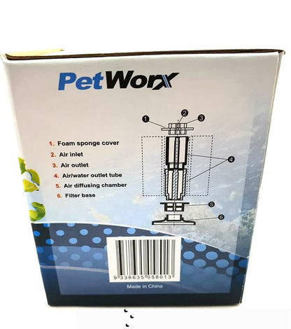 Pet Worx Aquarium Sponge Filter set up inside a fish tank